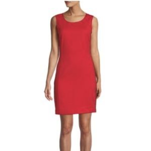 Saks Fifth Ave sleeveless red stretchy dress sz small *D5